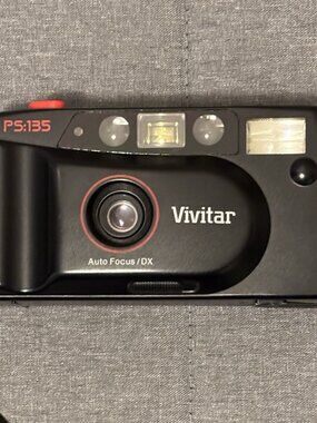 Vivitar PS:135 35mm Point and Shoot Film Camera w/ Flash - Tested (Read Desc!)